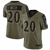 Nike Baltimore Ravens 20 Ed Reed 2021 Olive Salute To Service Limited Jersey Dyin,baseball caps,new era cap wholesale,wholesale hats
